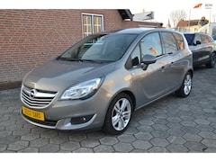 Opel Meriva - 1.4 Turbo Cosmo - Airco - Navi+camara - Leer/Stof - Velgen - Parkeersensoren - Cruise cont