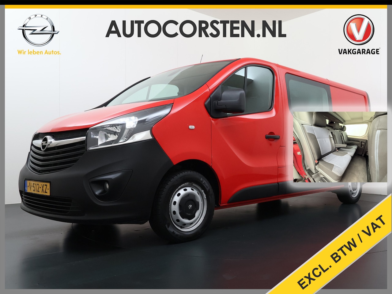 Opel Vivaro - 1.6CDTI 126PK L2H1 DC Dubbele Cabine 5-Persoons Navi Camera Airco Trekhaak Cruise Control - AutoWereld.nl