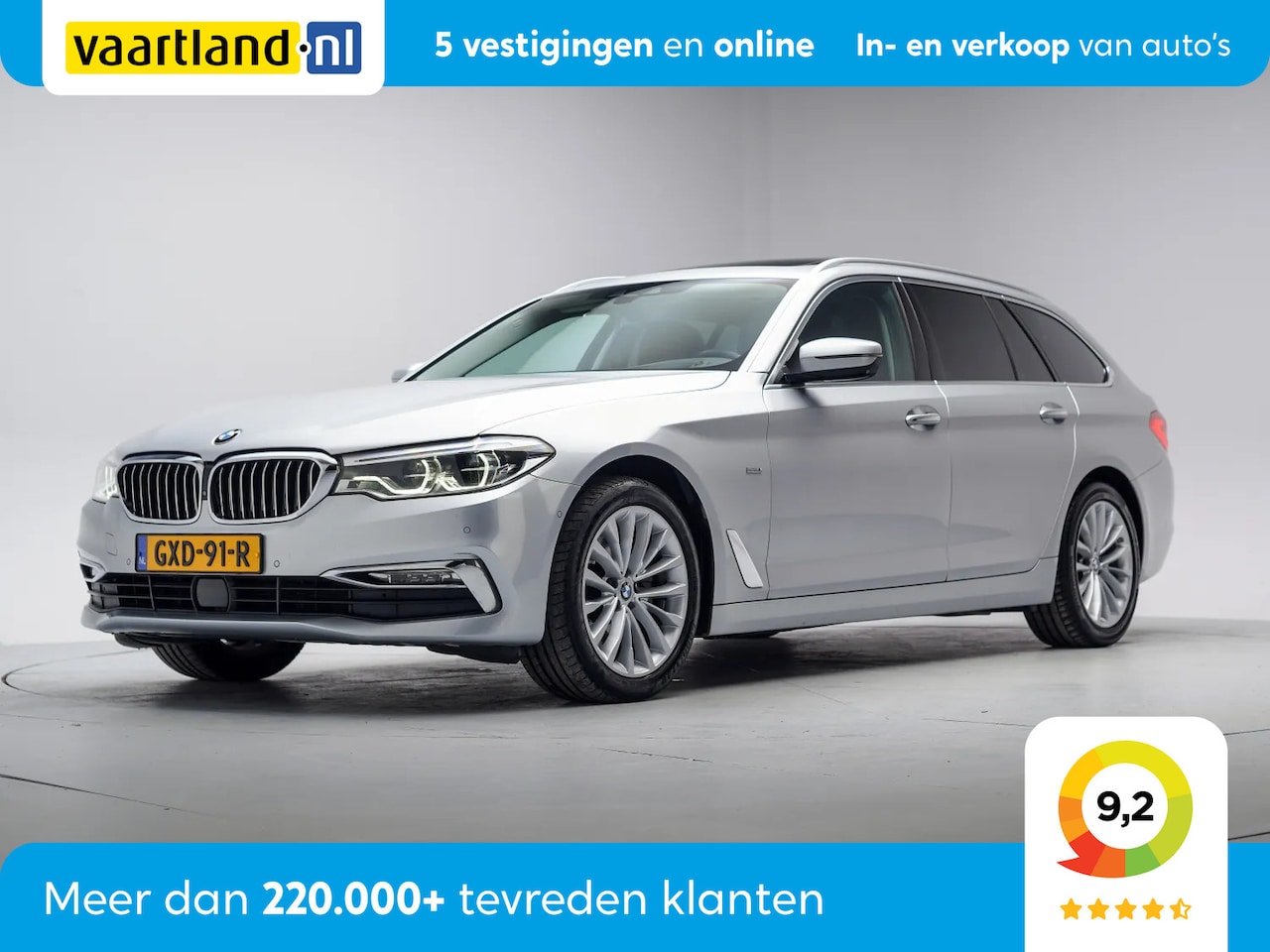BMW 5-serie Touring - 520d High Exe[Sfeerverlichting Trekhaak met wegklapbare kogel Schuif/kanteldak] - AutoWereld.nl