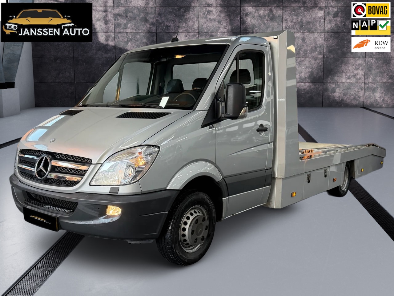 Mercedes-Benz Sprinter - 519 3.0 CDI V6 432 | Autotransporter | NL Auto | NAP | Alu Opbouw | Lier | Automaat | Luch - AutoWereld.nl