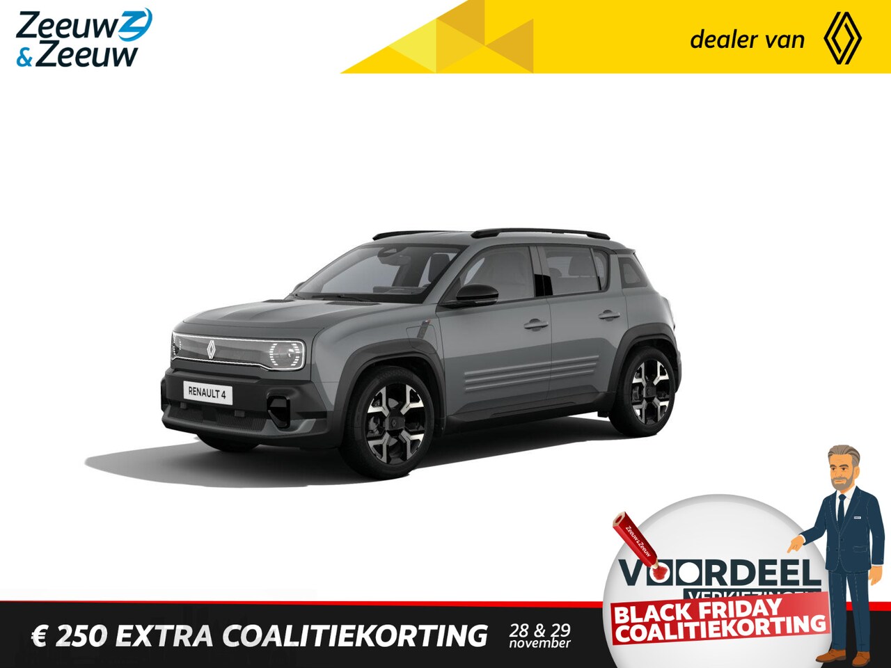 Renault 4 - Techno comfort range | Profiteer nu van €1000,- orderpremie | 409KM Actieradius | 165km la - AutoWereld.nl