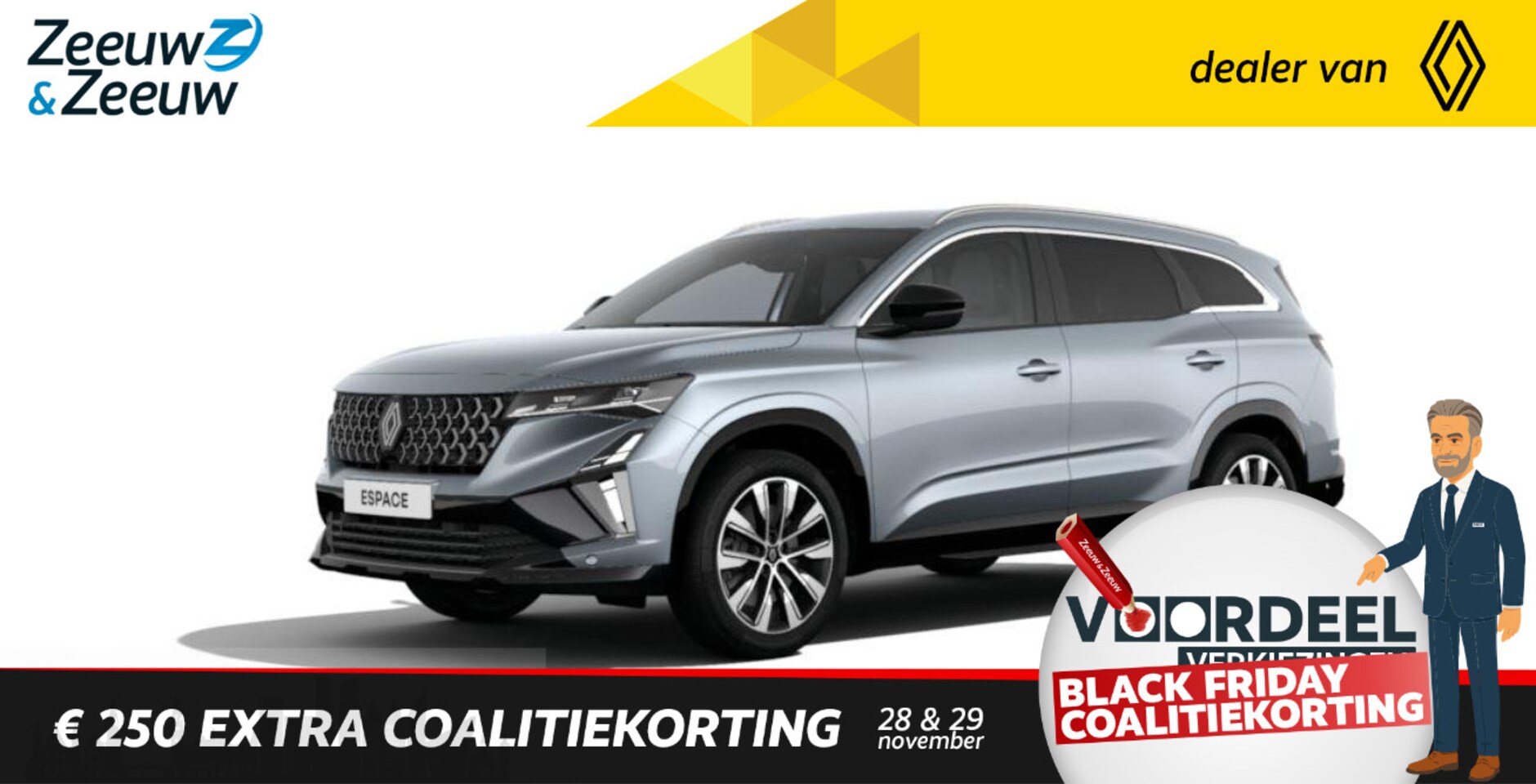 Renault Espace - E-Tech full hybrid 200 techno 7p. Nu te bestellen - AutoWereld.nl