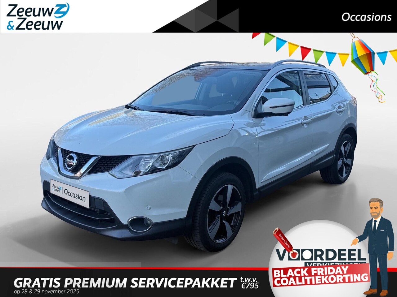 Nissan Qashqai - 1.2 N-Connecta NAVI AIRCO 360CAMERA PANORAMADAK BLUETOOTH LM VELGEN TREKHAAK HOGE INSTAP Z - AutoWereld.nl