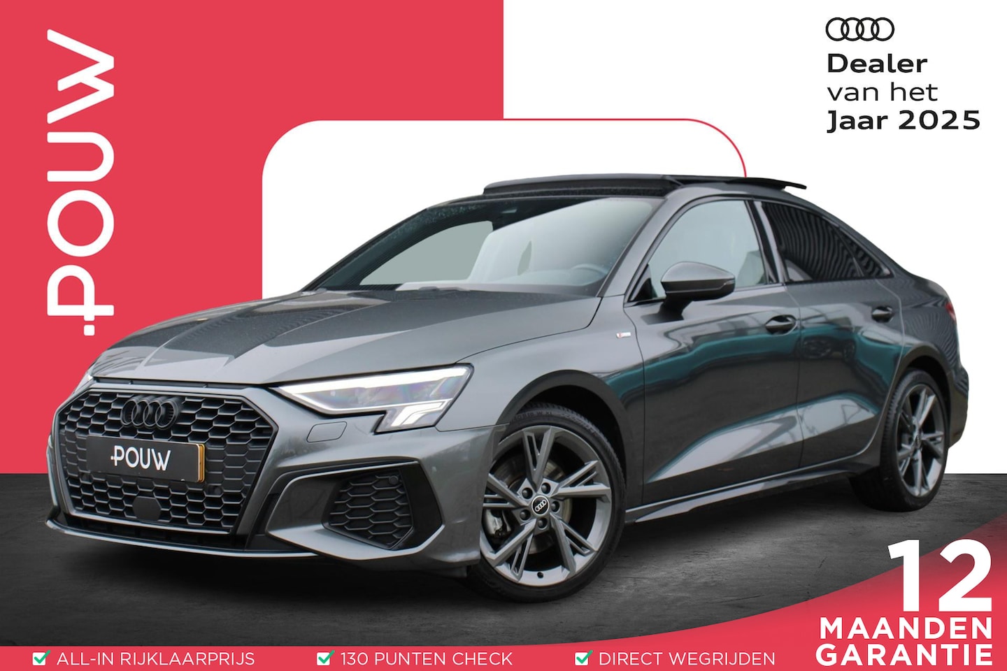 Audi A3 Limousine - 30 TFSI 110pk S-tronic S Edition | Panoramadak | Stoelverwarming | Apple Carplay & Android - AutoWereld.nl