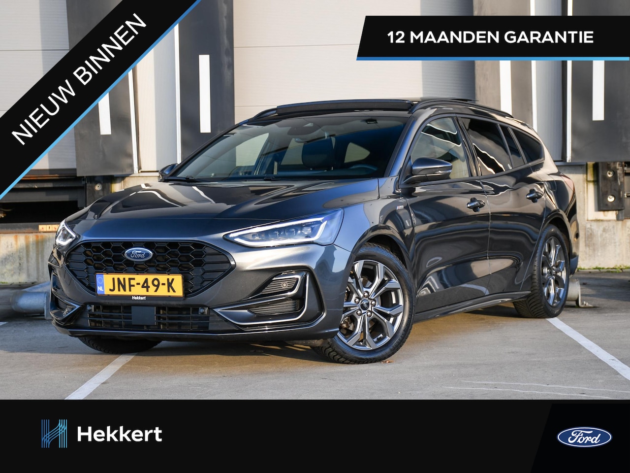 Ford Focus Wagon - ST Line X 1.0 EcoBoost Hybrid 155pk Automaat SCHUIF-DAK | LED MATRIX | WINTER PACK | 17''L - AutoWereld.nl