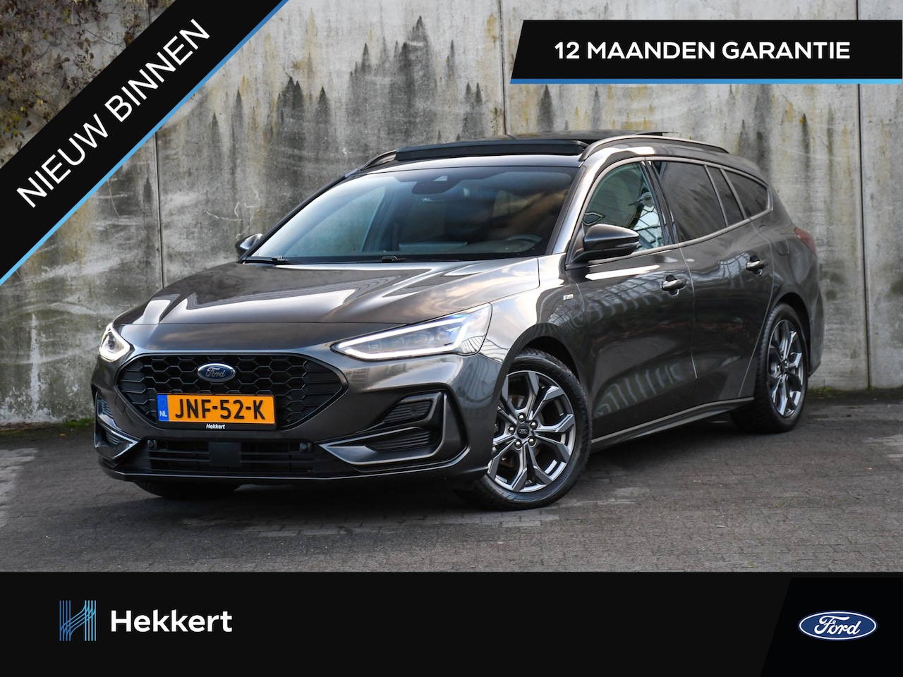 Ford Focus Wagon - ST Line X 1.0 EcoBoost Hybrid 155pk Automaat SCHUIF-DAK | LED MATRIX | WINTER PACK | 17''L - AutoWereld.nl