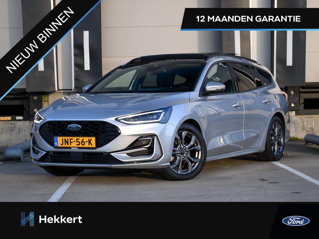 Ford Focus Wagon - ST Line X 1.0 EcoBoost Hybrid 155pk Automaat SCHUIF-DAK | LED MATRIX | WINTER PACK | 17''L - AutoWereld.nl