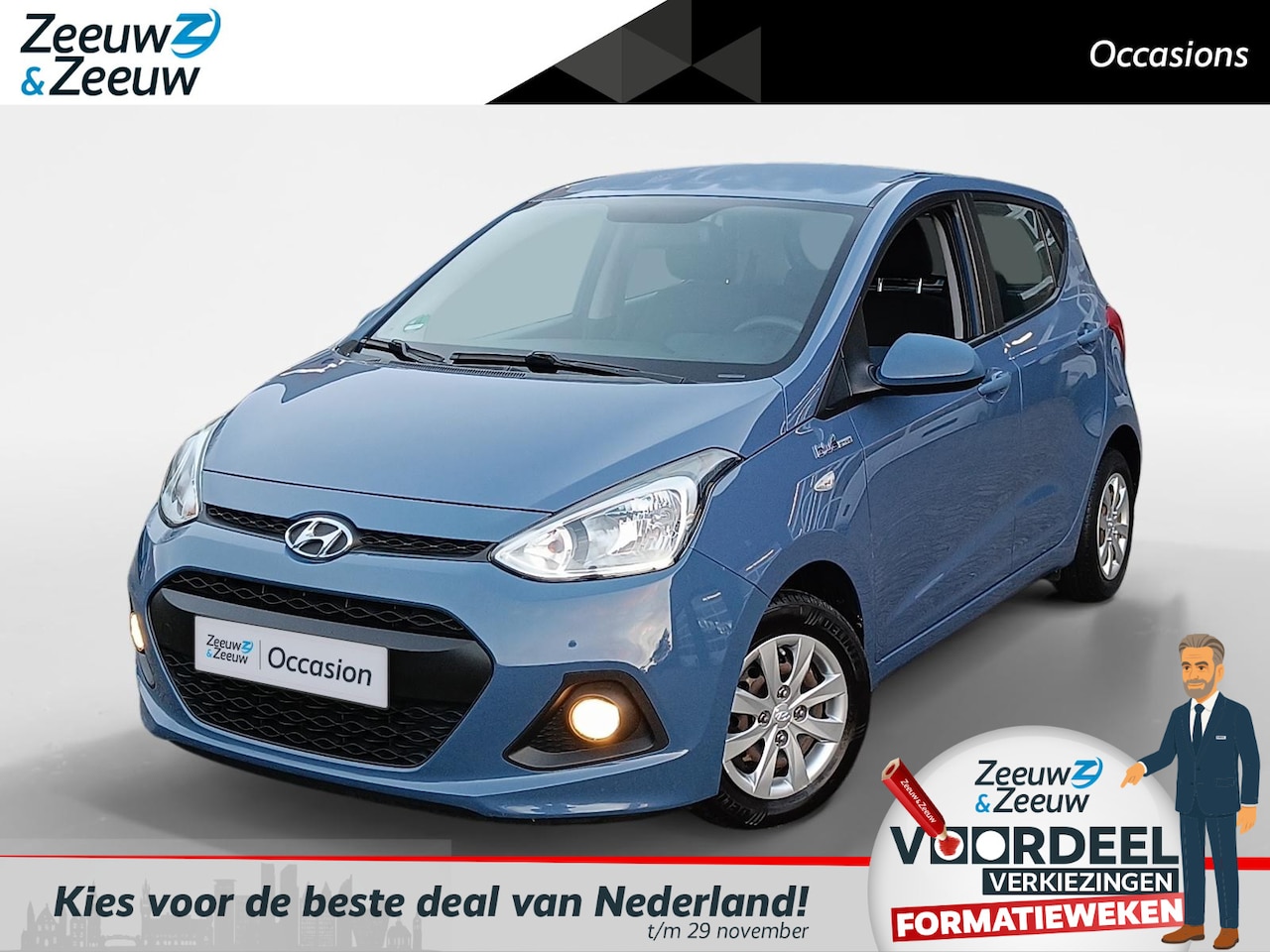 Hyundai i10 - 1.0i i-Motion Comfort | Climate control | Electriche ramen | - AutoWereld.nl