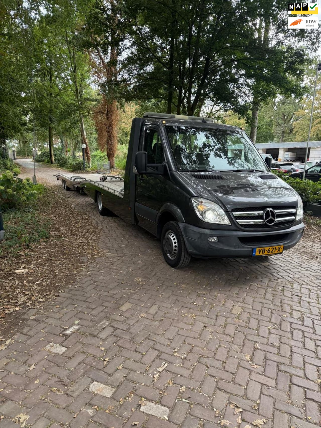 Mercedes-Benz Sprinter - 319 3.0 CDI Autotransporter Oprijwagen + Tijhof aanhangwagen - AutoWereld.nl