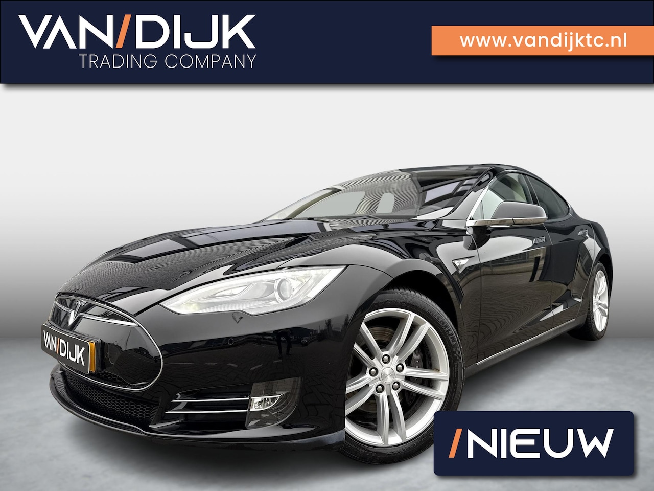 Tesla Model S - 85 Base ✓Free Supercharging ✓Intel Atom 2e Gen ✓Schuif- Kanteldak ✓Vol Leder ✓Camera ✓Luch - AutoWereld.nl