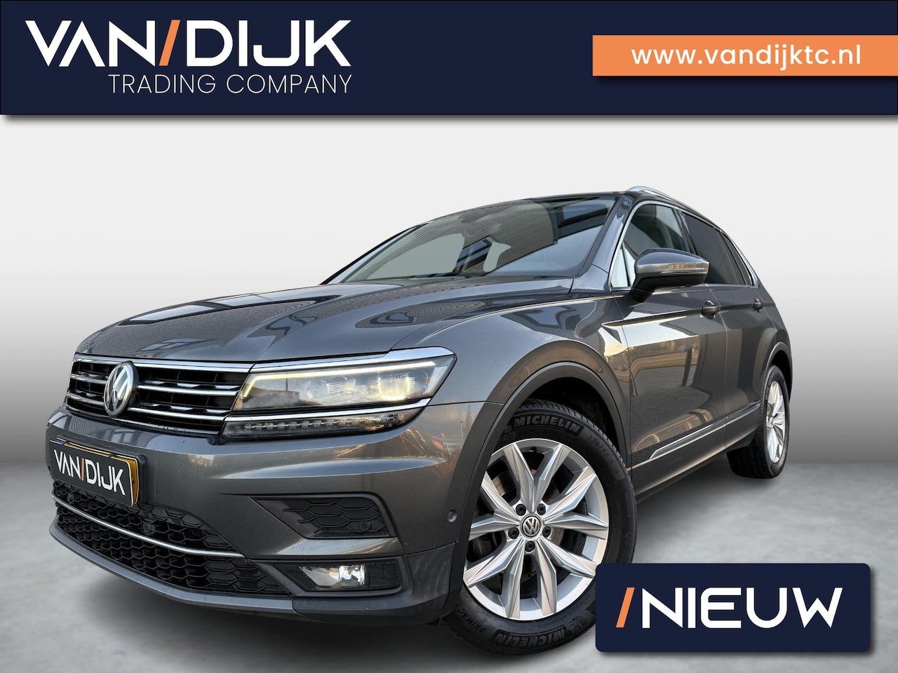Volkswagen Tiguan - 1.4 TSI ACT Highline 150PK ✓Rijklaar ✓Automaat ✓Full LED Adaptief ✓Panoramadak ✓Vol Leder - AutoWereld.nl
