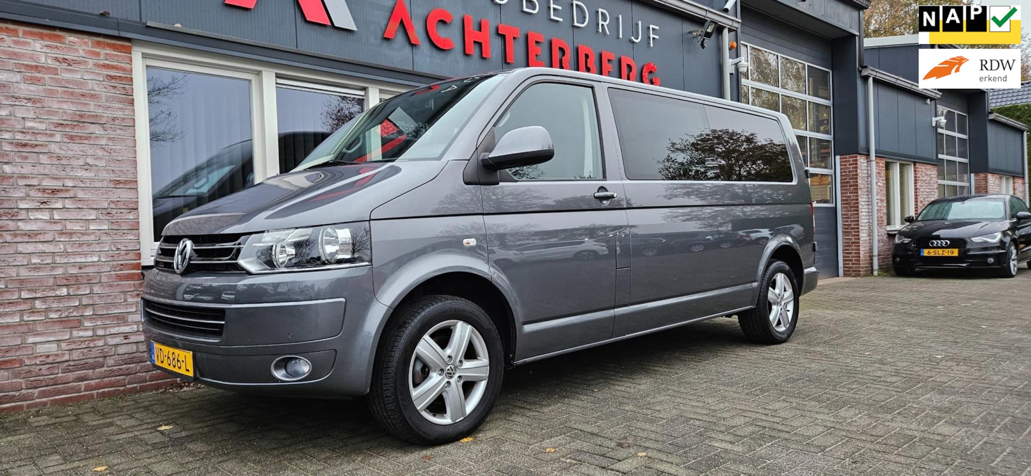 Volkswagen Transporter - 2.0 TDI L2H1 DC Comfortline Dubbele Cabine! Mooie/Nette Bus! 140PK! 6-Zitplaatsen! - AutoWereld.nl