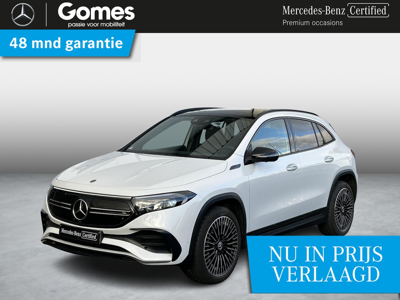Mercedes-Benz EQA - 300 4MATIC AMG Line | Zwart Leder | Panoramadak | - AutoWereld.nl