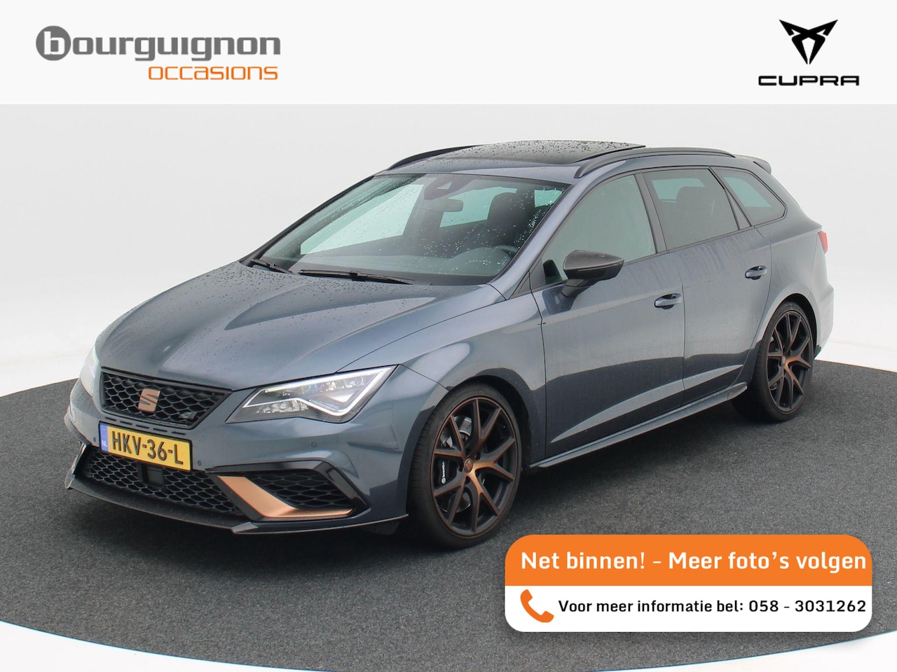 SEAT Leon ST - 2.0 TSi 300 Pk Automaat 4DRIVE CUPRA | Panoramadak | Bucket Seats | Camera | Stoelverwarmi - AutoWereld.nl