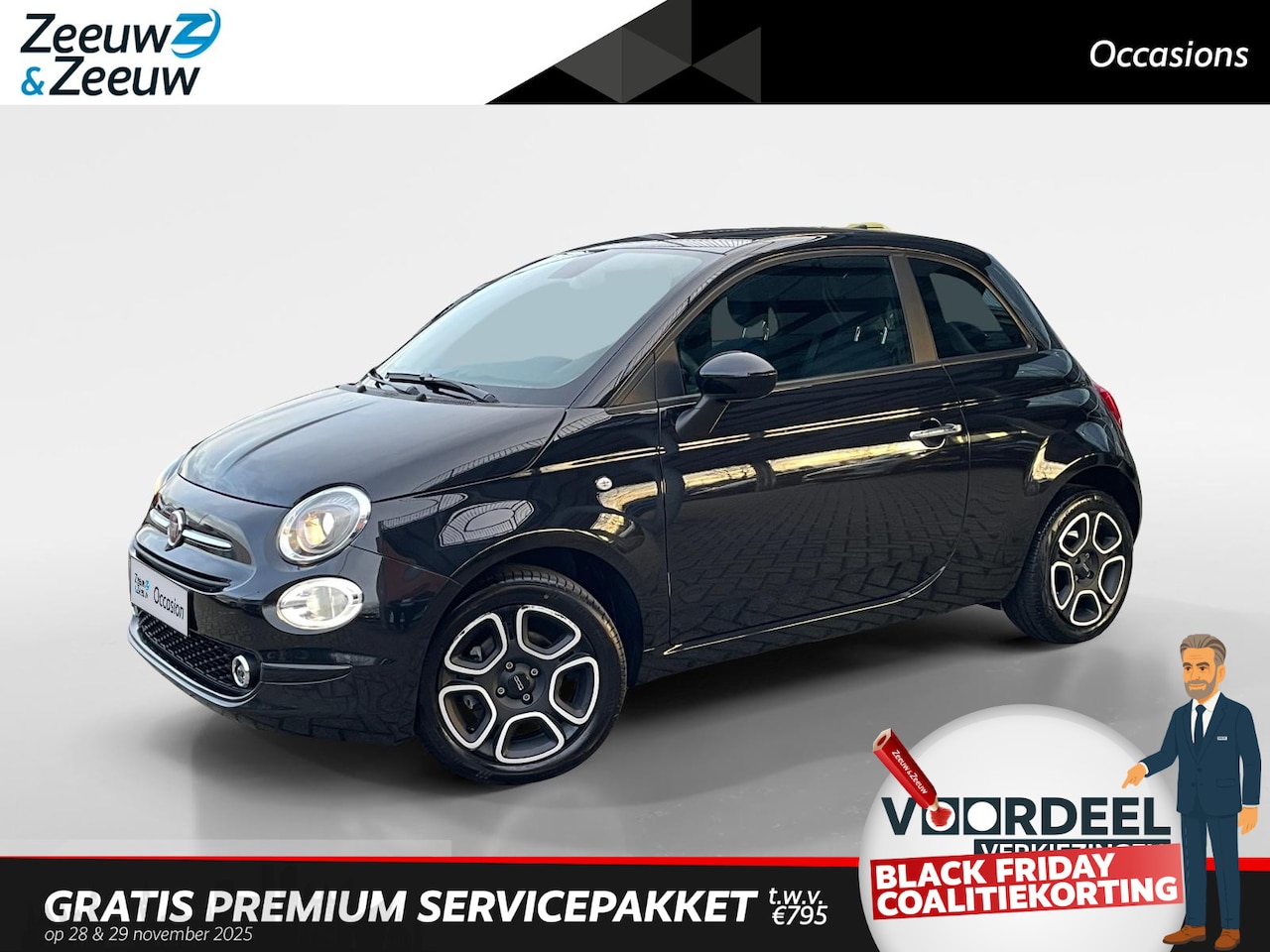 Fiat 500 - Club |1.0 Hybrid| Tech Pack|airco (automatisch)|Apple Carplay/Android Auto|Regensensor| 12 - AutoWereld.nl
