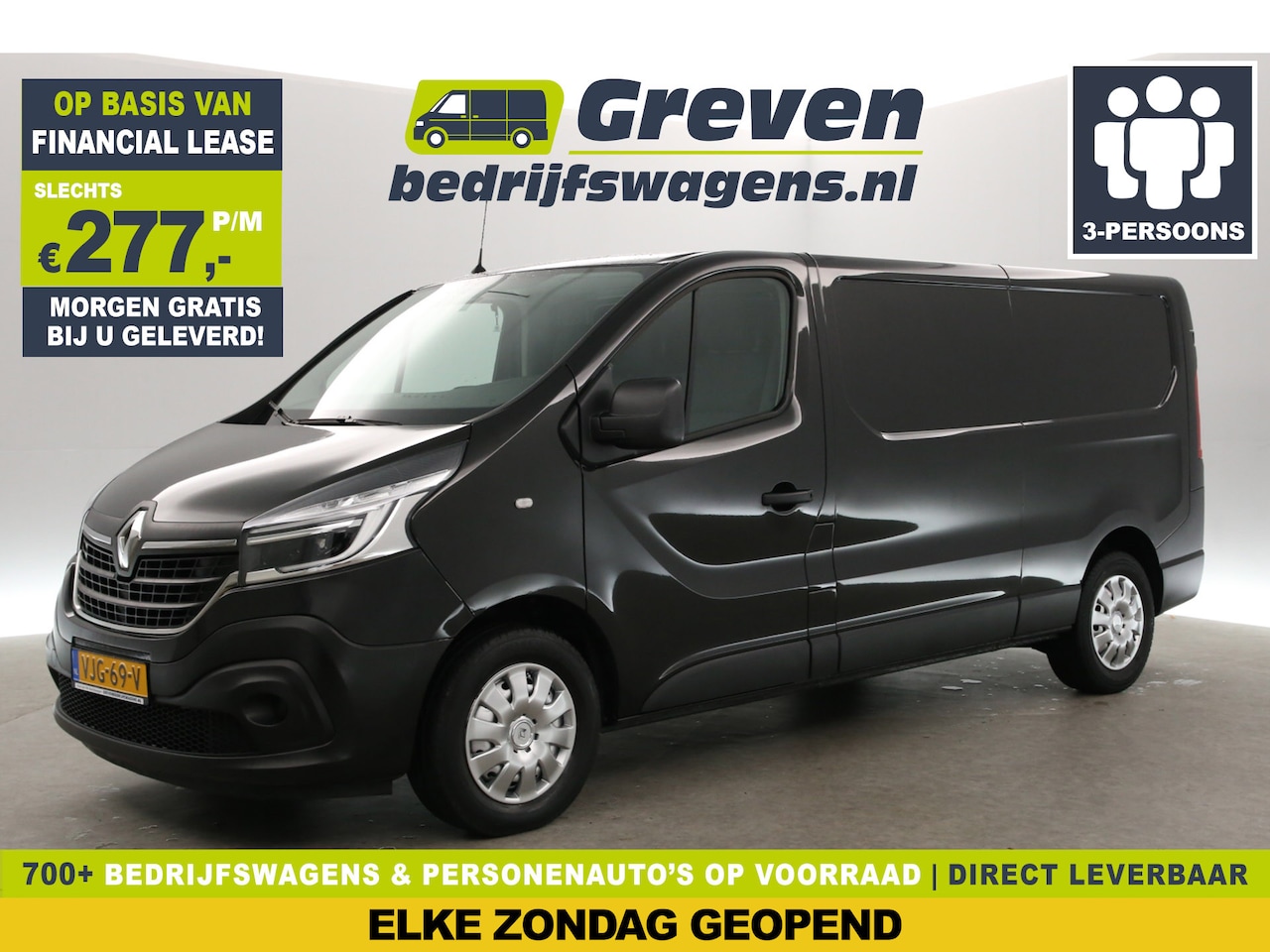 Renault Trafic - 2.0 dCi T29 L2H1 | 145PK | Airco | Cruise | 3-Zits | Parkeersens. - AutoWereld.nl