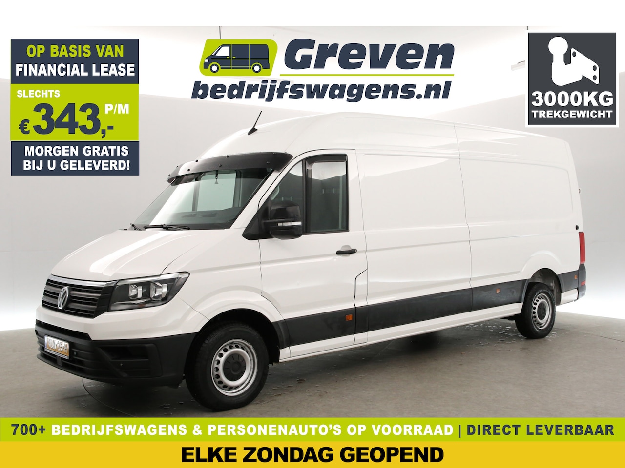 Volkswagen Crafter - 35 2.0 TDI 140PK L4H3 | 3000kg Trekgew. | Trekh. | Airco | Cruise | 3-Zits | Camera | Carp - AutoWereld.nl