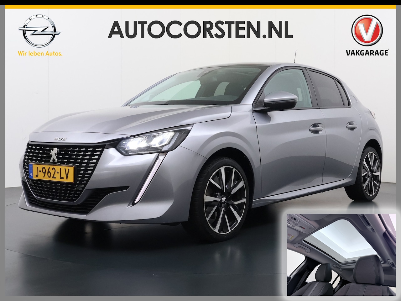 Peugeot 208 - 1.2I 101PK 5Drs Panoramadak Navi Ecc Apple Carplay Android Auto Cruise Control Pdc Allure - AutoWereld.nl