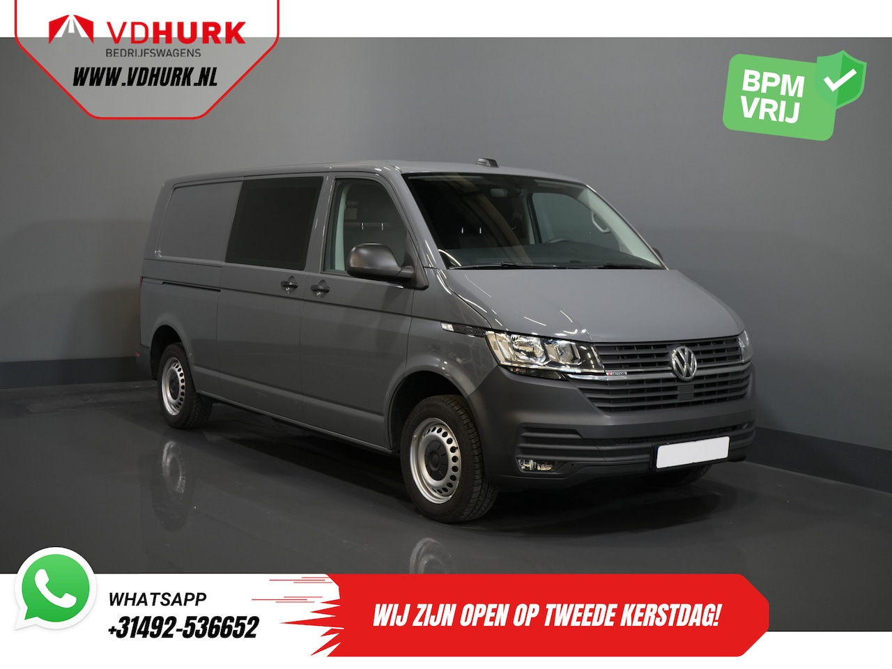 Volkswagen Transporter - T6.1 2.0 TDI 150 Pk DSG Aut. L2 BPM VRIJ! DC Dubbel Cabine 4Motion/ Carplay/ Camera/ PDC/ - AutoWereld.nl