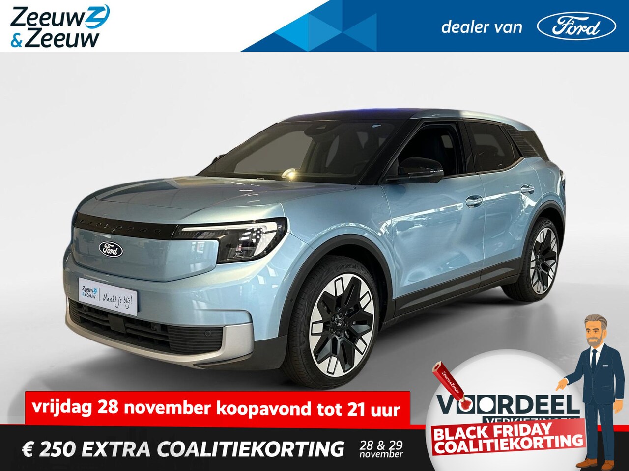 Ford Explorer - Premium Standard Range RWD 52 kWh 170pk | €1.000.- korting | 0,99% rente | Tot 5.000km gra - AutoWereld.nl