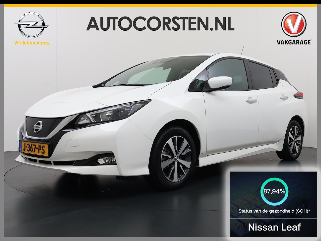 Nissan LEAF - Acenta 40kWh Navi Camera Adap.Cruise Apple Carplay Android Ecc SOH 88% DAB Stuur-Stoel-Ach - AutoWereld.nl