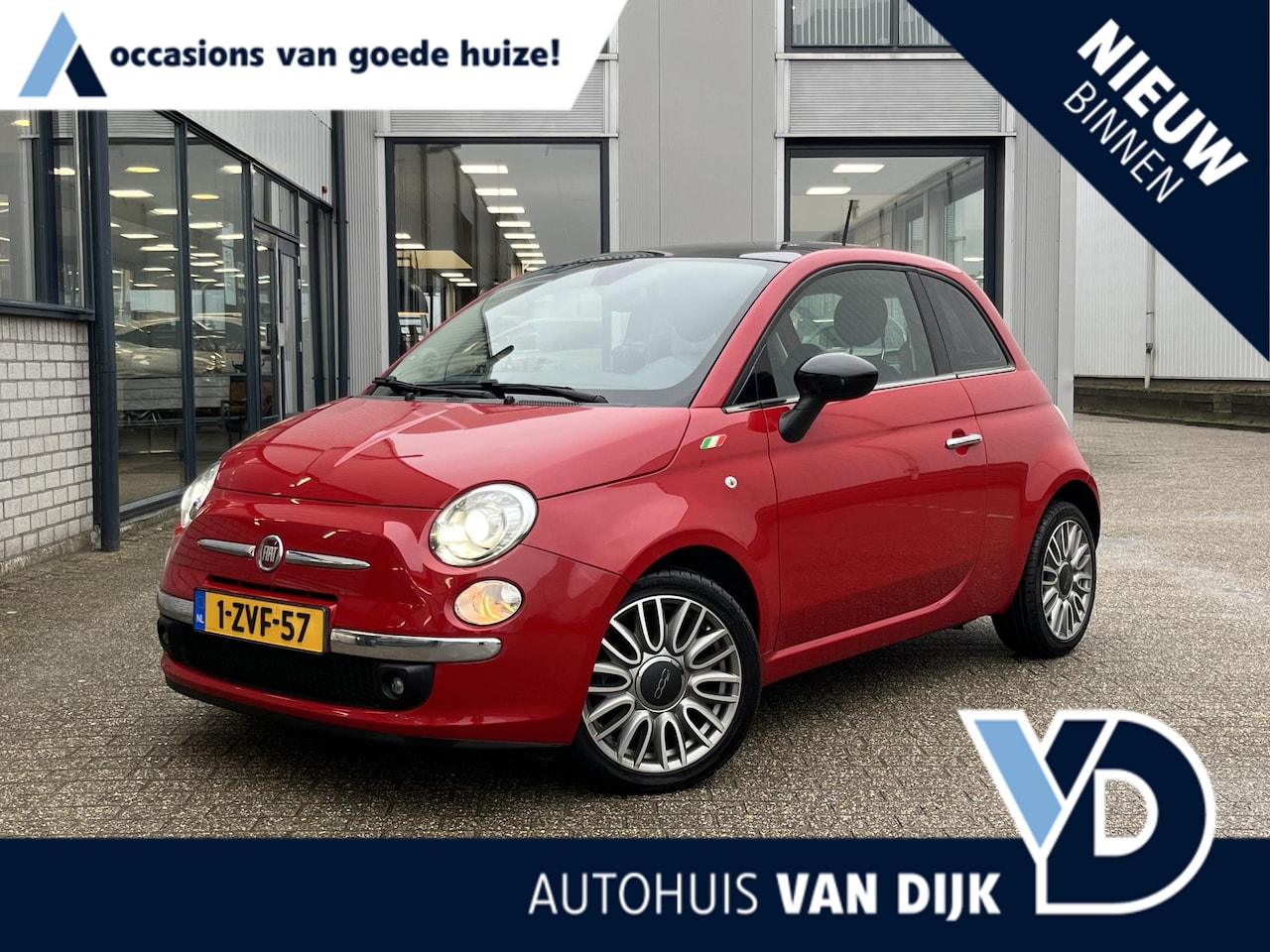 Fiat 500 - 0.9 TwinAir Turbo Cult | NL Auto/3e Eig./Leder/Clima/Pano.Dak/PDC/16-inch LM Velgen - AutoWereld.nl