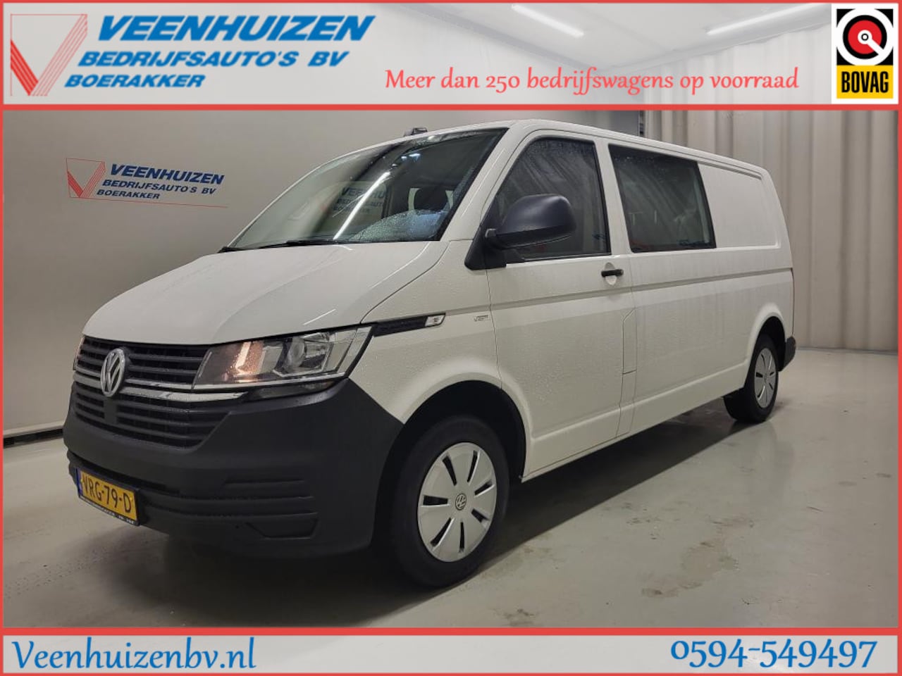 Volkswagen Transporter - 2.0TDI L2/H1 Dubbele Cabine Euro 6! - AutoWereld.nl