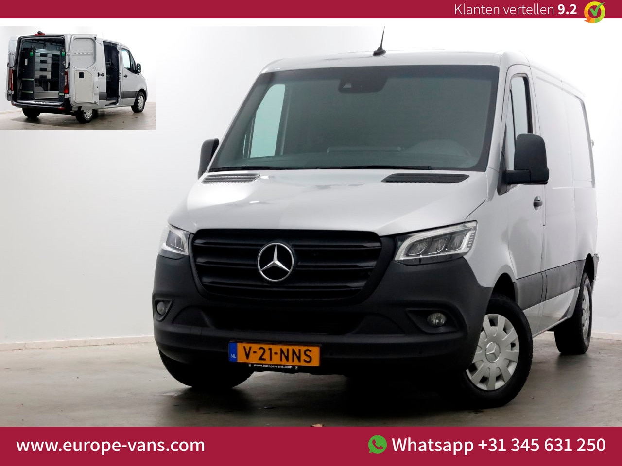 Mercedes-Benz Sprinter - 314 CDI 143pk E6 9G Automaat L1H1 LED/ACC/Camera/Inrichting 11-2019 - AutoWereld.nl