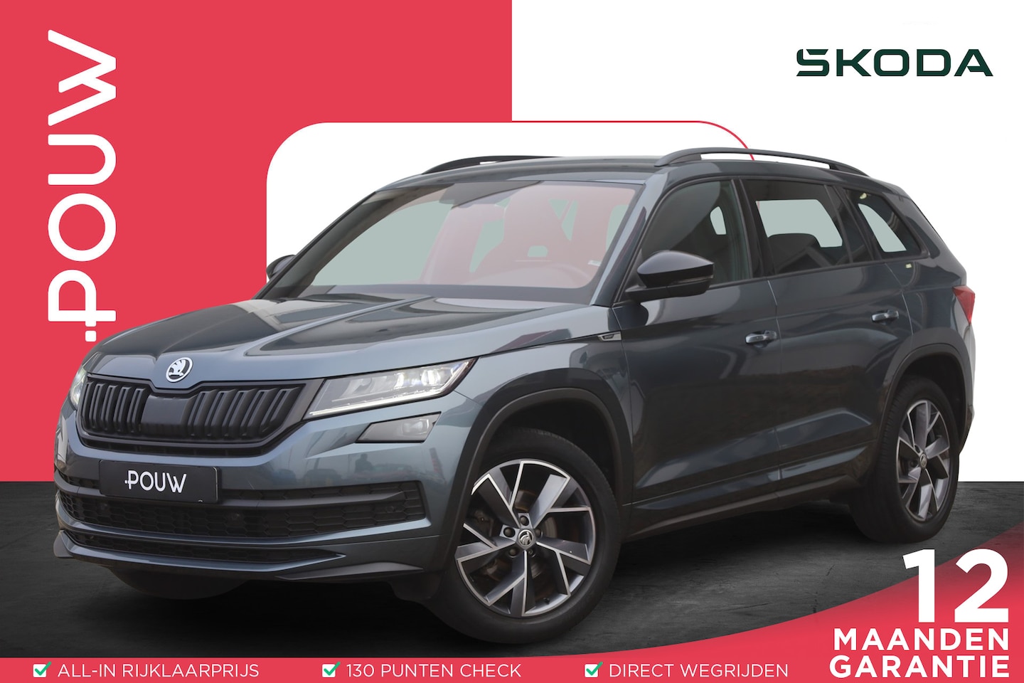 Skoda Kodiaq - 1.5 TSI 150pk Sportline Business | Trekhaak Wegklapbaar | Stoelverwarming | Canton Audio | - AutoWereld.nl