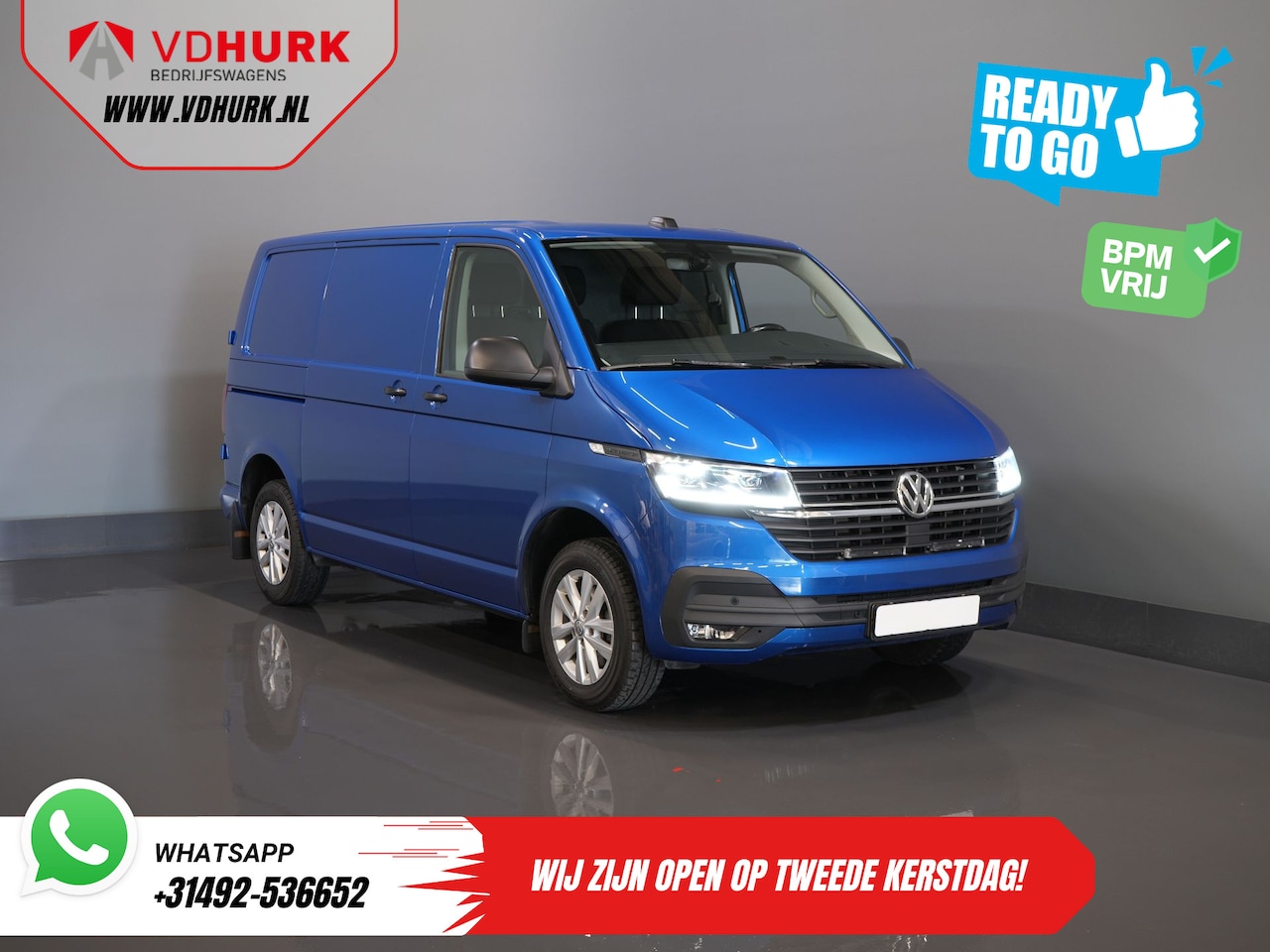 Volkswagen Transporter - 2.0 TDI 150 pk DSG Aut. BPM VRIJ! READY2GO LED/ Adapt.Cruise/ 2.5t Trekverm./ Standkachel/ - AutoWereld.nl