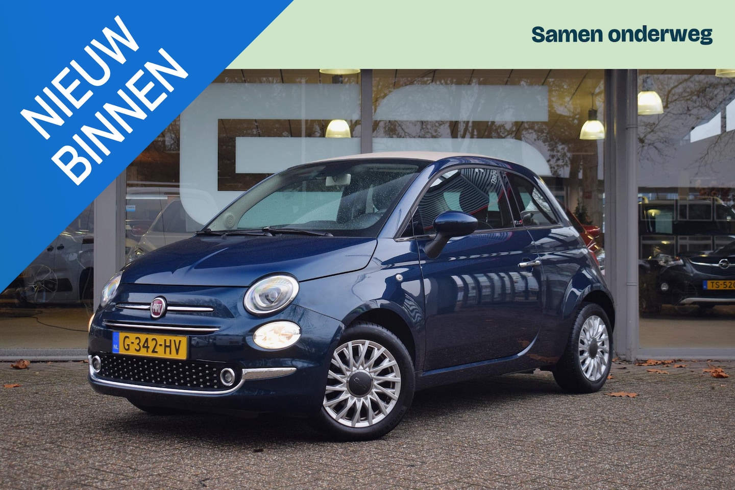 Fiat 500 C - 0.9 TwinAir Turbo Lounge NAV|AC|LMV|CRUISECONTROL - AutoWereld.nl