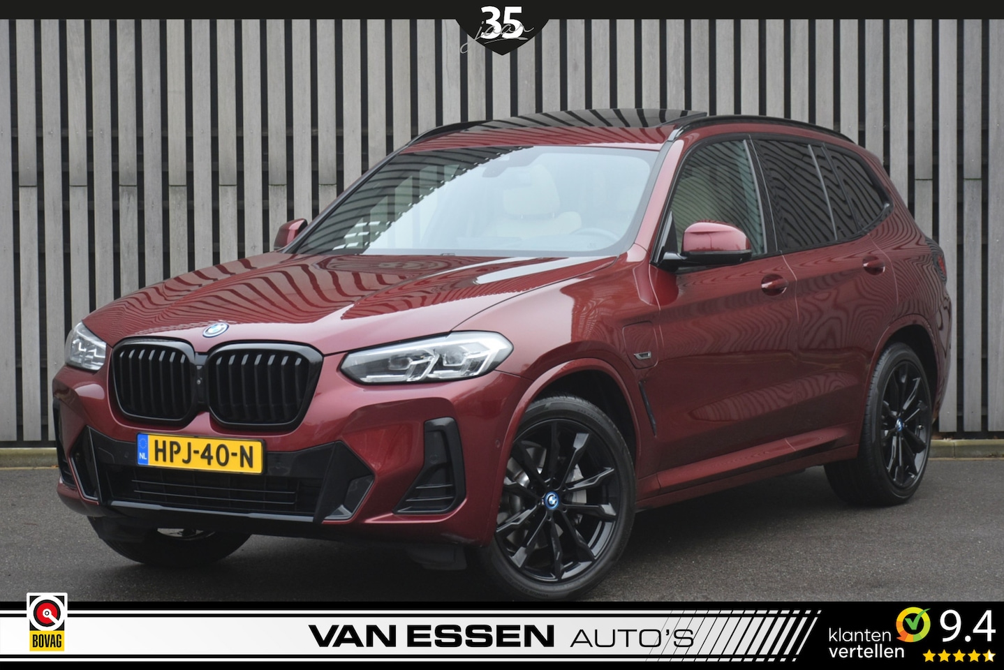 BMW X3 - xDrive30e High Executive M-Sport Pano Head-Up Trekhaak Keyless *Aventurin Red Metallic* Un - AutoWereld.nl