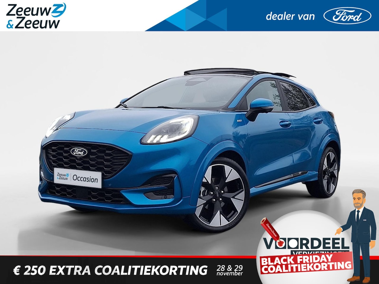 Ford Puma - ST-Line X 155PK Automaat | Panoramadak | 19" Velgen | Adaptieve Cruise Control | BLIS | Gr - AutoWereld.nl