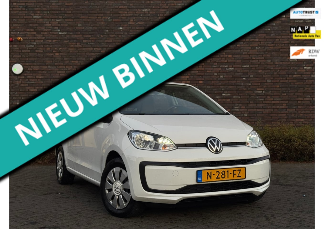 Volkswagen Up! - 1.0 | LED | Airco | Bluetooth | Orig. NL | - AutoWereld.nl