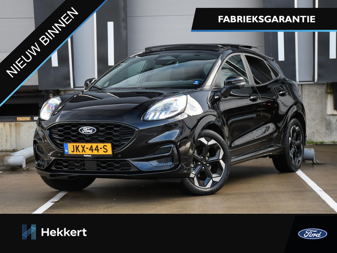 Ford Puma - ST-Line X 1.0 EcoBoost Hybrid 125pk SCHUIF-DAK | 18''LM | LED MATRIX | PDC + 360° CAM. | B - AutoWereld.nl