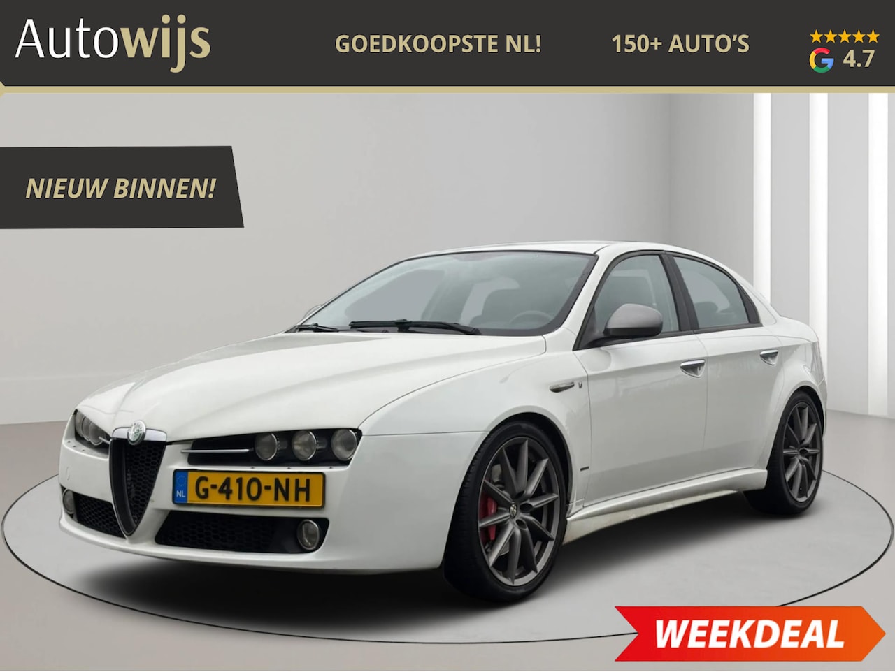 Alfa Romeo 159 - 3.2 JTS Q4 Q-tronic Progression|260PK|AUT|LEDER|CARBON|118DKM|NAVI - AutoWereld.nl