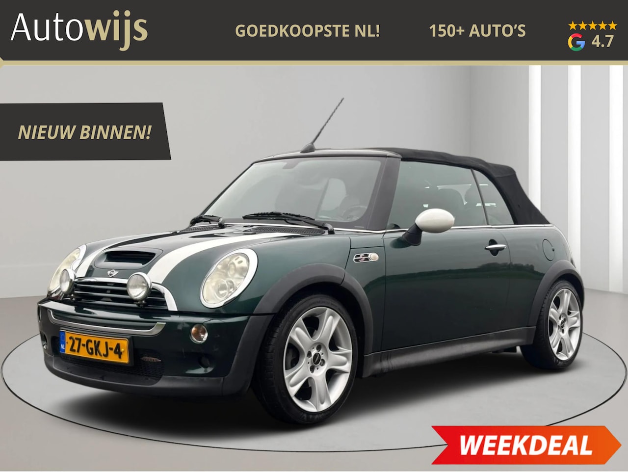 MINI Cabrio - Mini 1.6 Cooper S Chili|XENON|JCW|NAVI|LEDER|GOED ONDERHOUDEN - AutoWereld.nl
