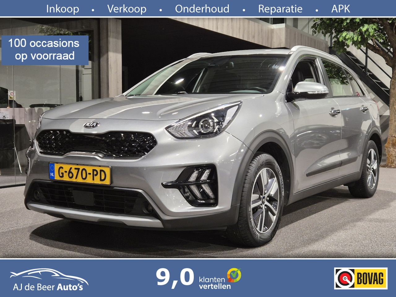 Kia Niro - 1.6 GDi Hybrid ExecutiveLine Half leer | Trekhaak | LED | Carplay/Android - AutoWereld.nl