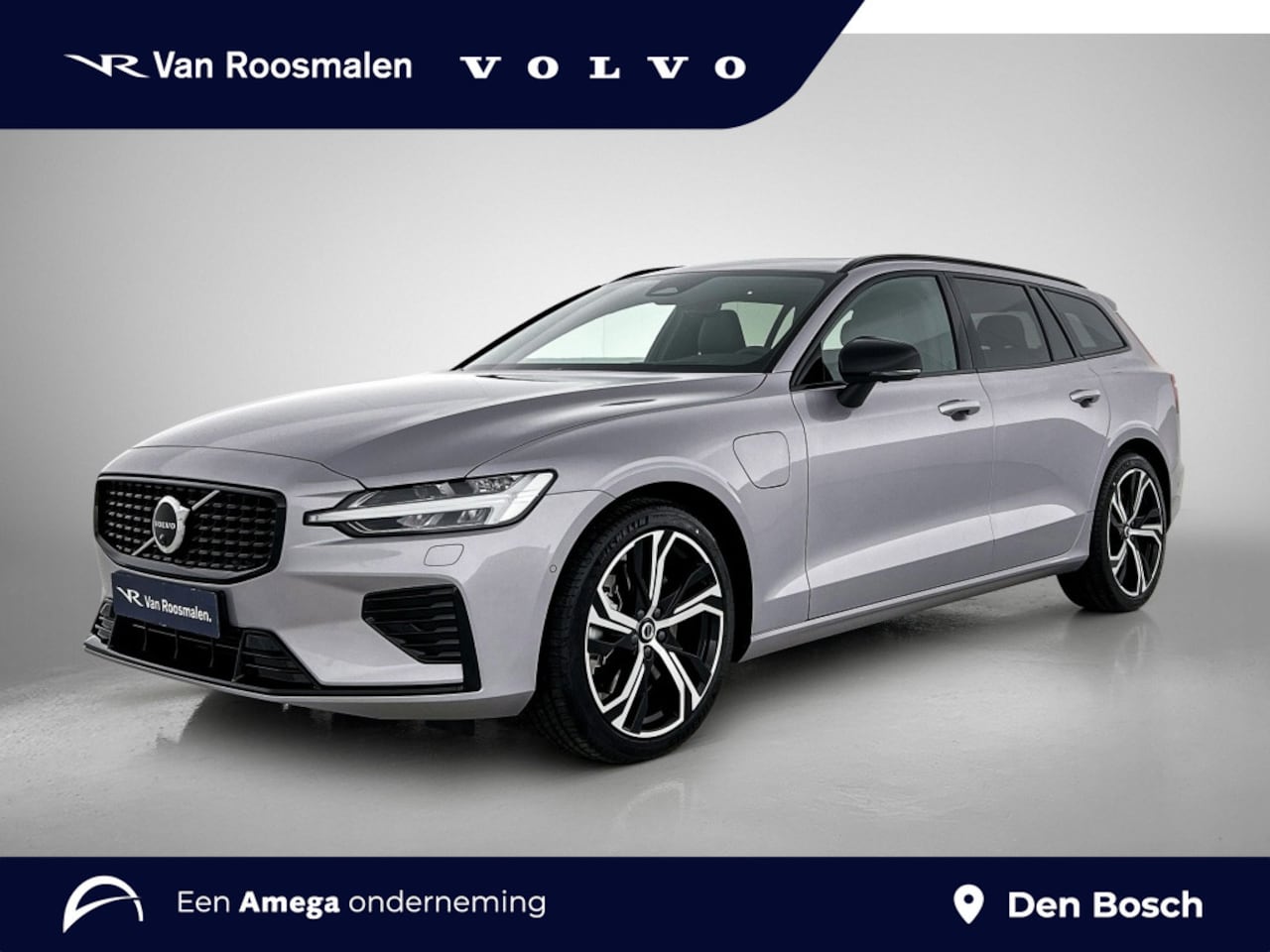 Volvo V60 - T6 Twin Engine AWD Ultra Dark | Nieuw | Voorraad | Aurora Silver - AutoWereld.nl