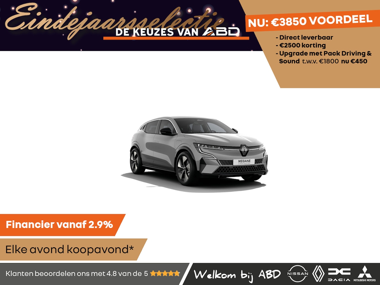 Renault Mégane E-Tech - Techno Comfort range | Achteruitrijcamera | Adaptive Cruise Control | Adaptive Vision LED - AutoWereld.nl