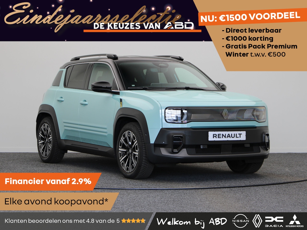 Renault 4 - Iconic Comfort range | Achteruitrijcamera | Elektrisch verwarmbare voorstoelen | Elektroni - AutoWereld.nl