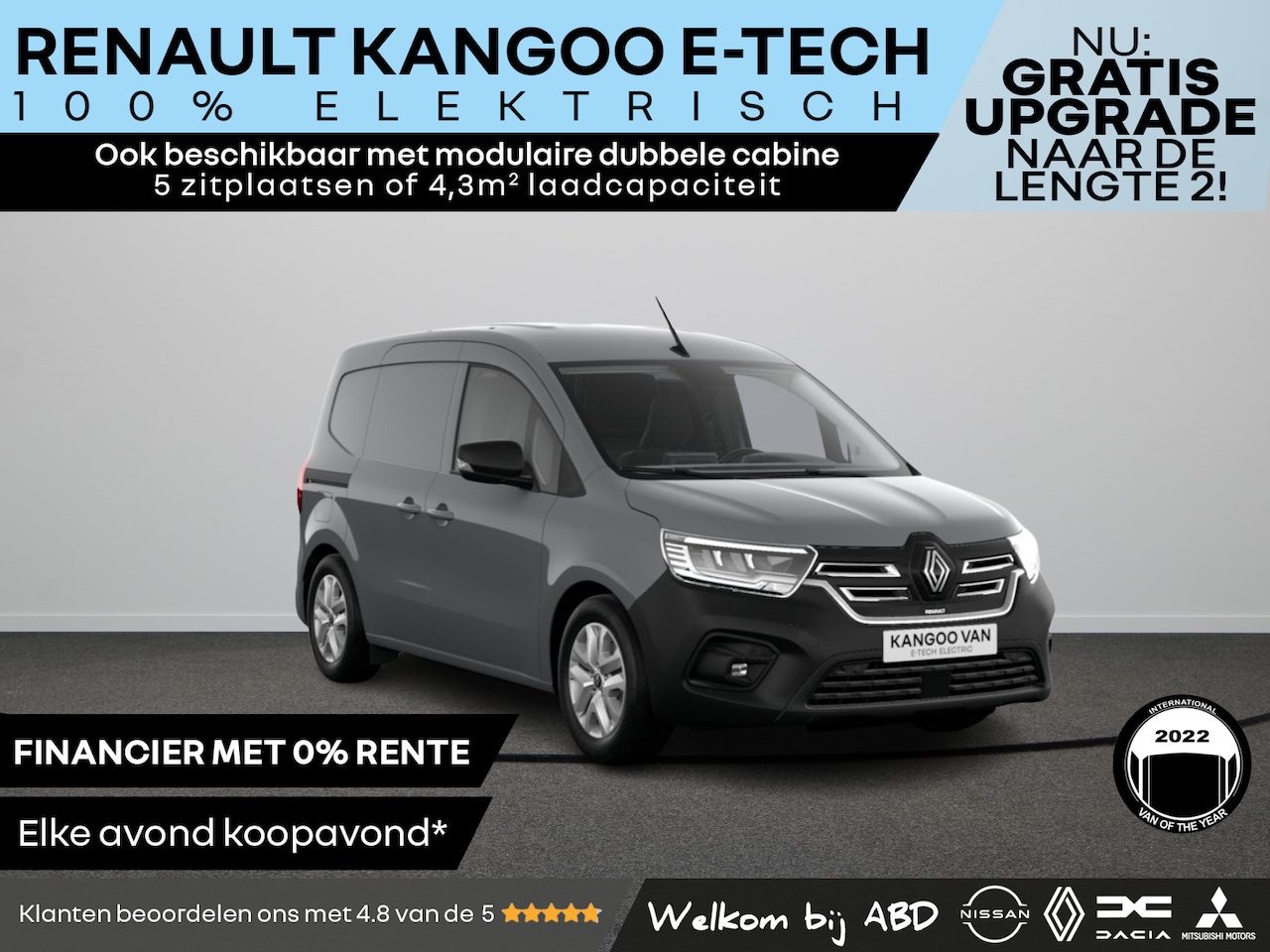Renault Kangoo - Advance 44 kWh | Cruise control en snelheidsbegrenzer | Elektrisch bedienbare ramen (met s - AutoWereld.nl