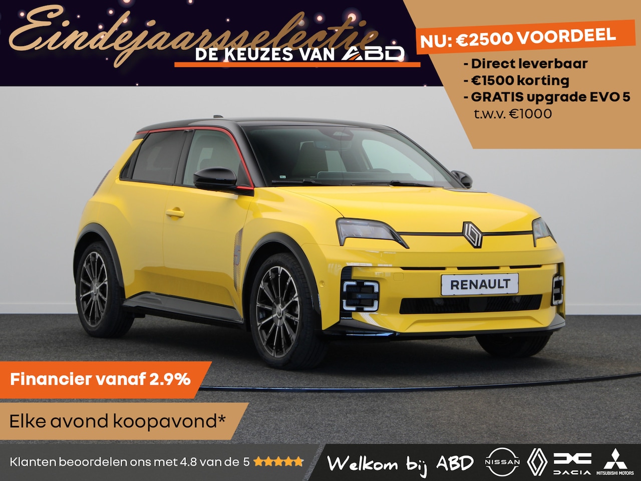 Renault 5 - Iconic cinq Comfort range | Achteruitrijcamera | Elektrisch verwarmbare voorstoelen | ISOF - AutoWereld.nl