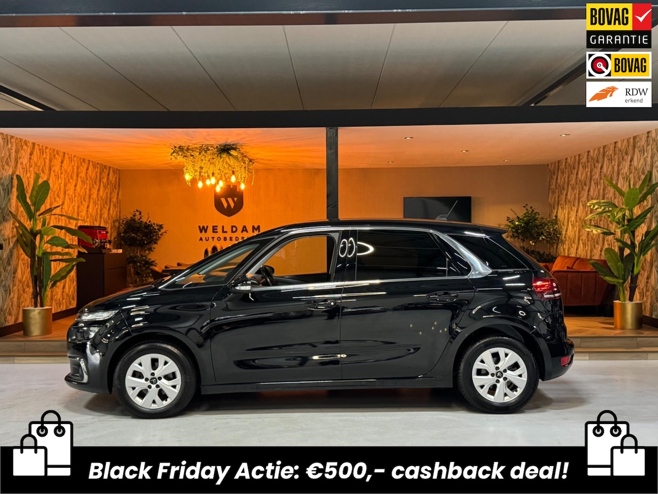 Citroën C4 SpaceTourer - 1.2 PureTech Garantie LED CarPlay Navi Clima Cruise Lane PDC Rijklaar - AutoWereld.nl
