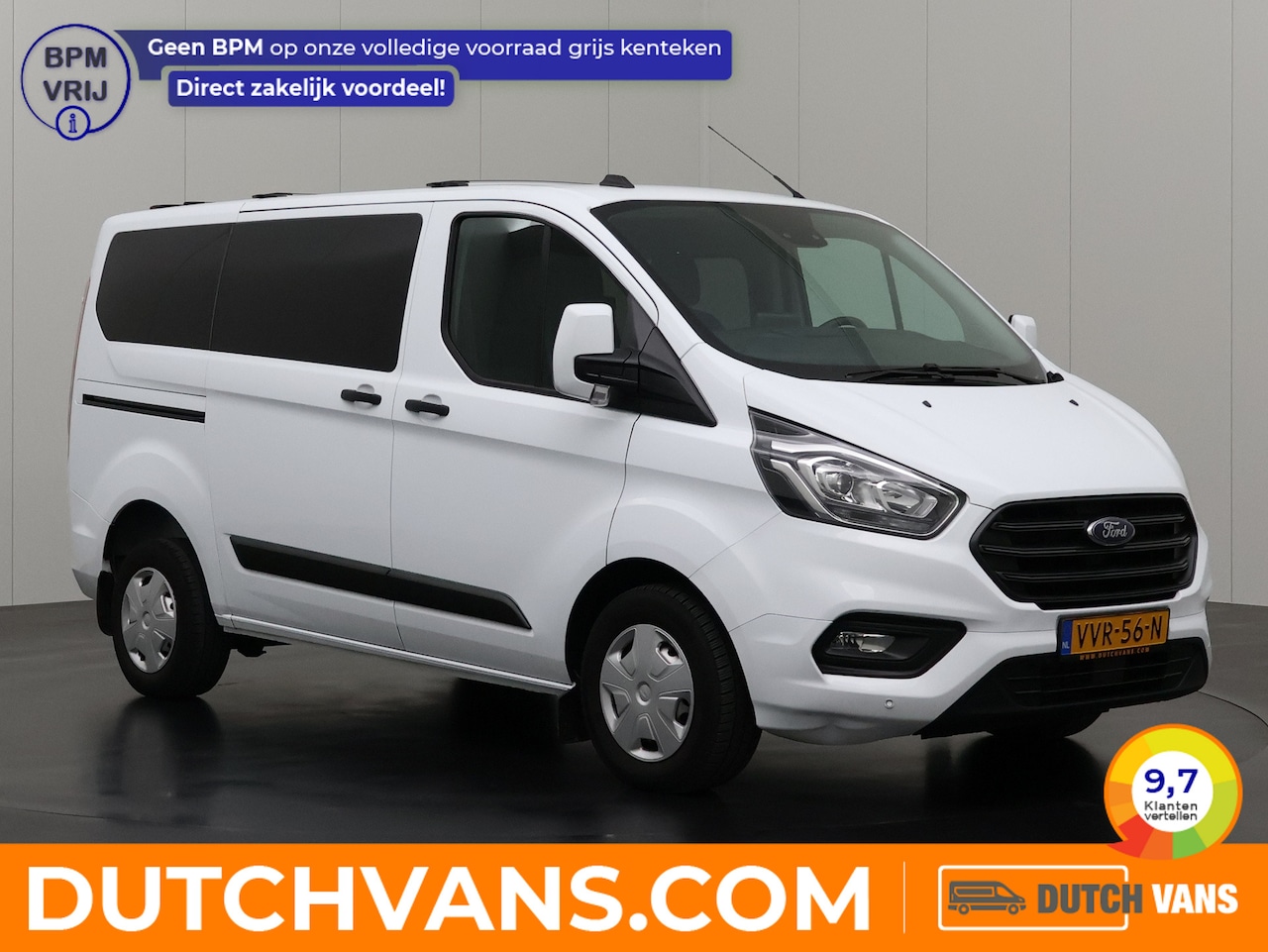 Ford Transit Custom - 2.0TDCI 130PK Dubbele Cabine | Navigatie | Camera | Airco | 6-Persoons - AutoWereld.nl