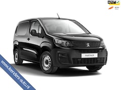 Peugeot Partner - BENZINE L2H1 1.2 PureTech 110PK Premium Long, Airco, CruiseControl, Kleur Zwart, Trekhaak,
