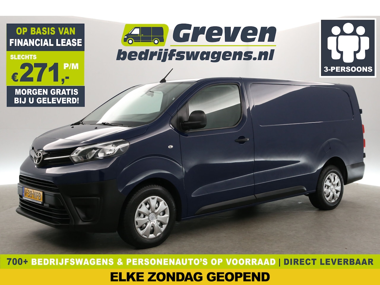 Toyota ProAce - 2.0 D-4D Black Line L3H1 | Camera | 3-Zits | Airco | Cruise | Trekh. | Stoelverw. - AutoWereld.nl