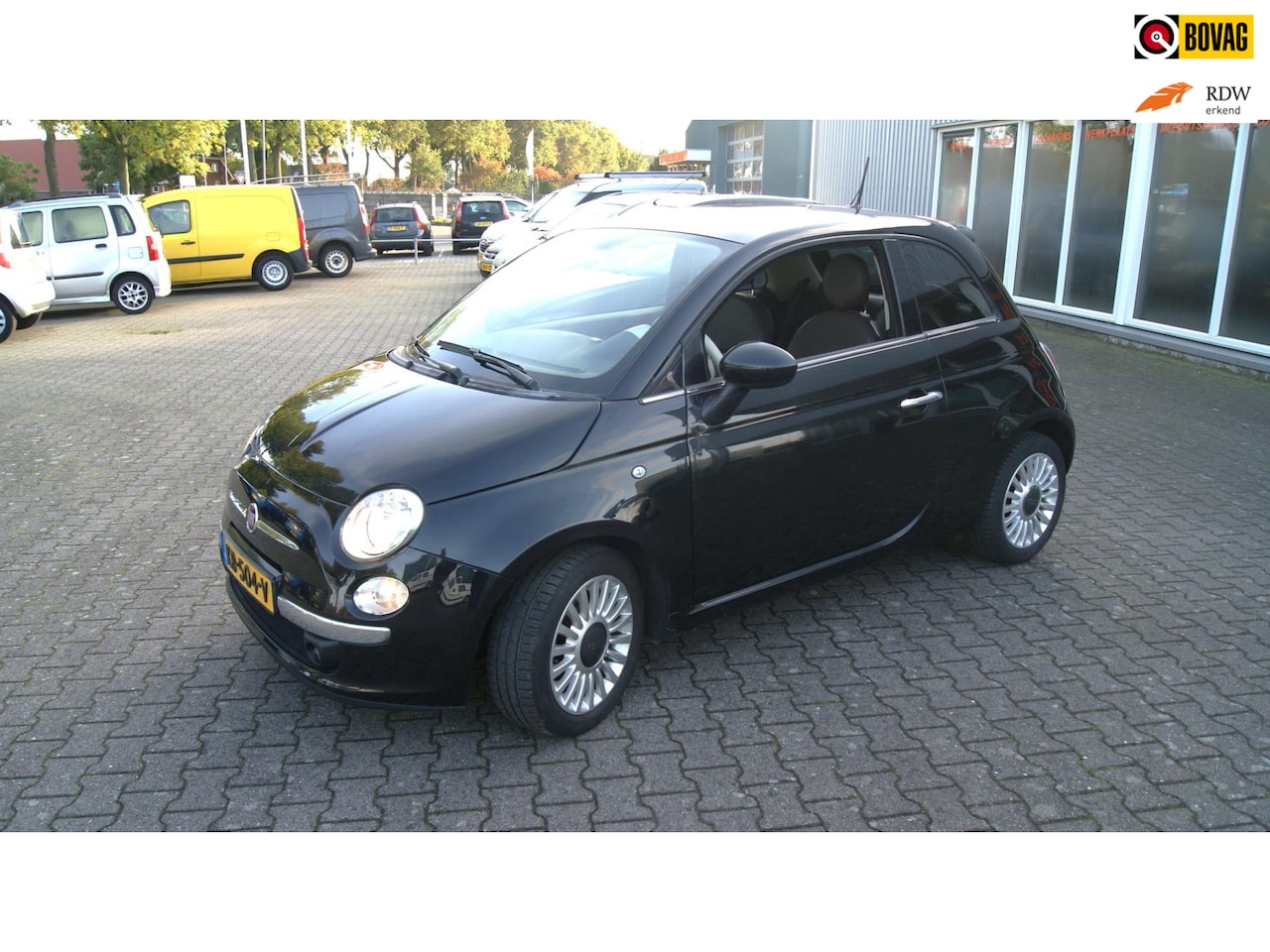 Fiat 500 - 1.2 Bicolore Panodak leren bekleding - AutoWereld.nl