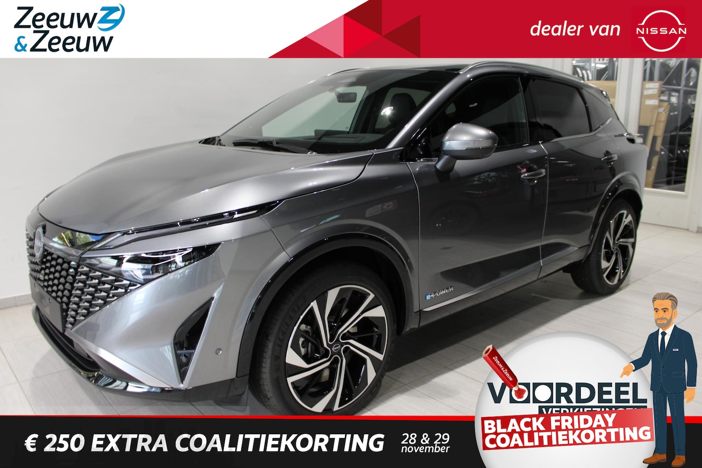 Nissan Qashqai - 1.5 e-Power Tekna Plus |Nieuwe motor|Nappa lederen bekleding|camera 360vieuw|Bose audio|St - AutoWereld.nl