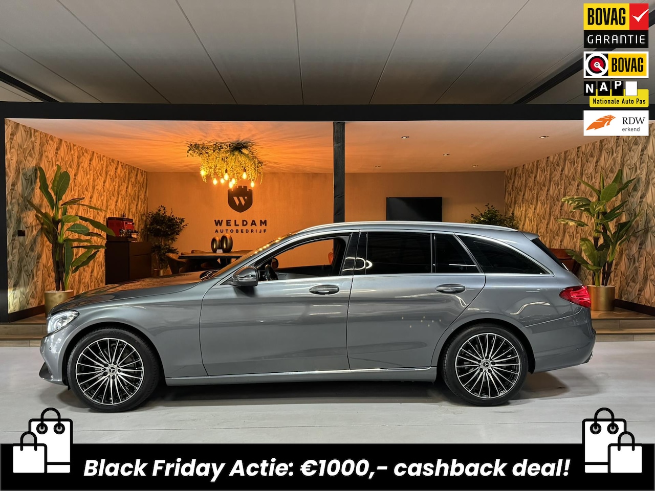 Mercedes-Benz C-klasse Estate - 250 Avantgarde Garantie Camera Elek Achterklep Blindspot StoelVW Lane Cruise Clima Navi Le - AutoWereld.nl